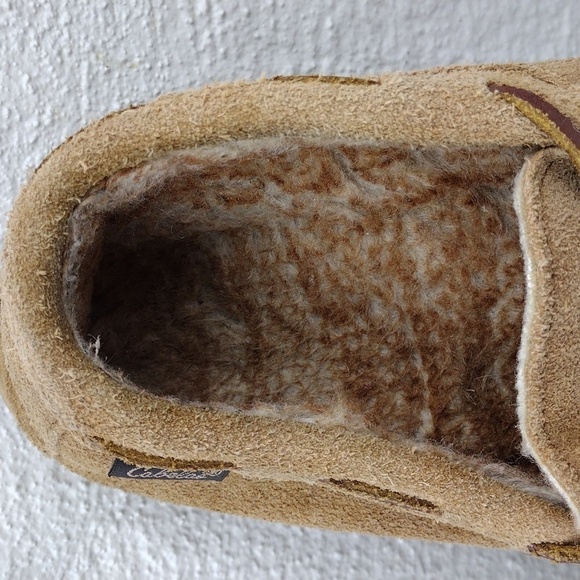 Cabela's Brown Suede Leather Upper Round Toe Leather Lace Slip On Slipper Shoe - Picture 12 of 16
